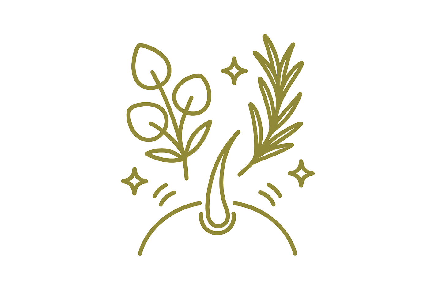 Eucalyptus and rosemary scalp care icon